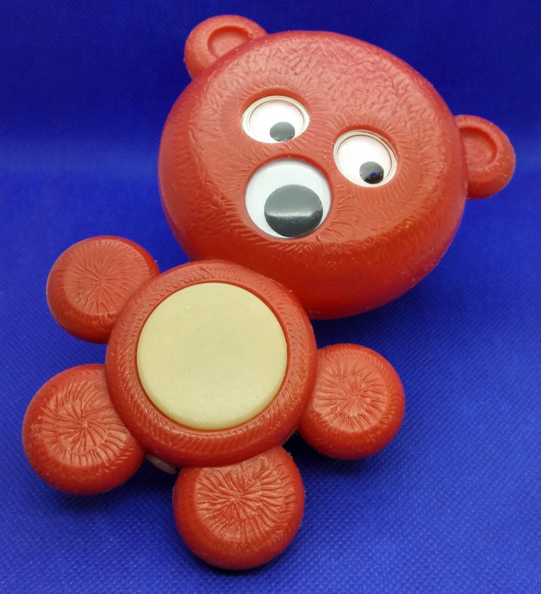 Vintage Soviet Plastic Toy Bear.Antique Toy USSR.Red Teddy Bear 5 Vintage Soviet Plastic Toy Bear.Antique Toy USSR.Red Teddy Bear - Image 5