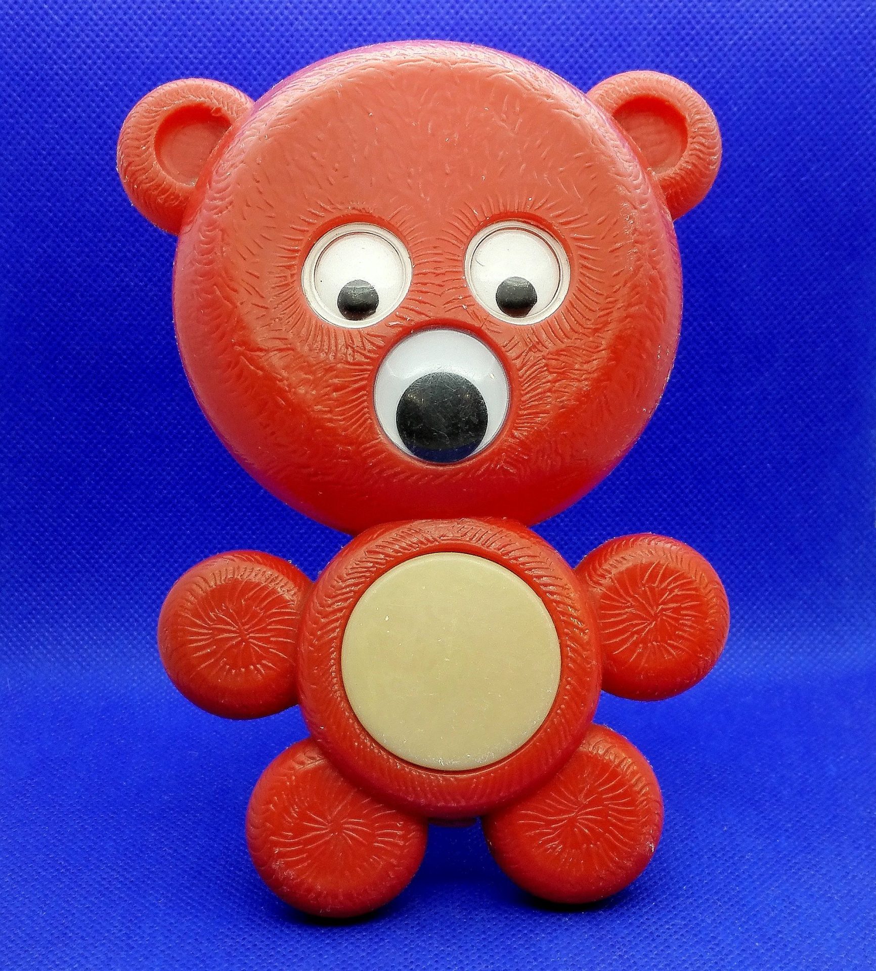 Vintage Soviet Plastic Toy Bear.Antique Toy USSR.Red Teddy Bear 7 Vintage Soviet Plastic Toy Bear.Antique Toy USSR.Red Teddy Bear - Image 7