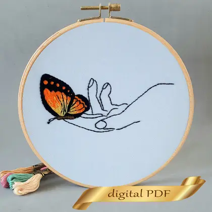 Butterfly pattern embroidery