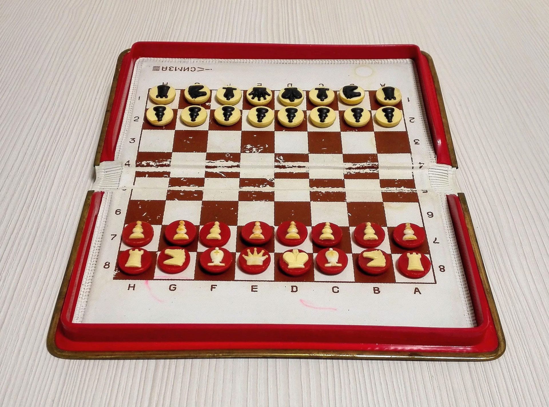 Vintage Soviet Pocket Magnetic Chess. Russian Travel chess Simza 8 Vintage Soviet Pocket Magnetic Chess. Russian Travel chess Simza - Image 8