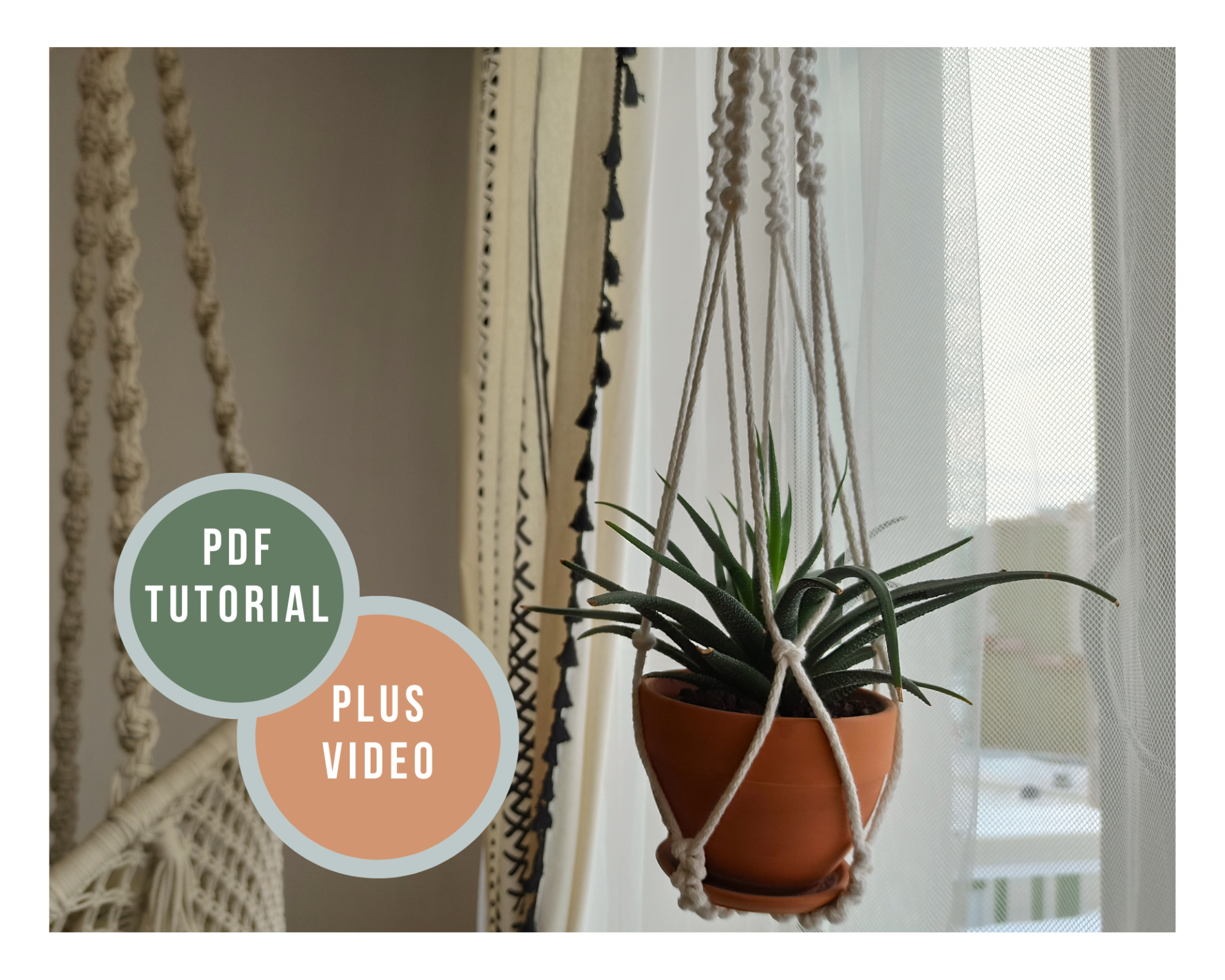 Macrame plant hanger without tassel pattern PDF 1 macrame plant holder