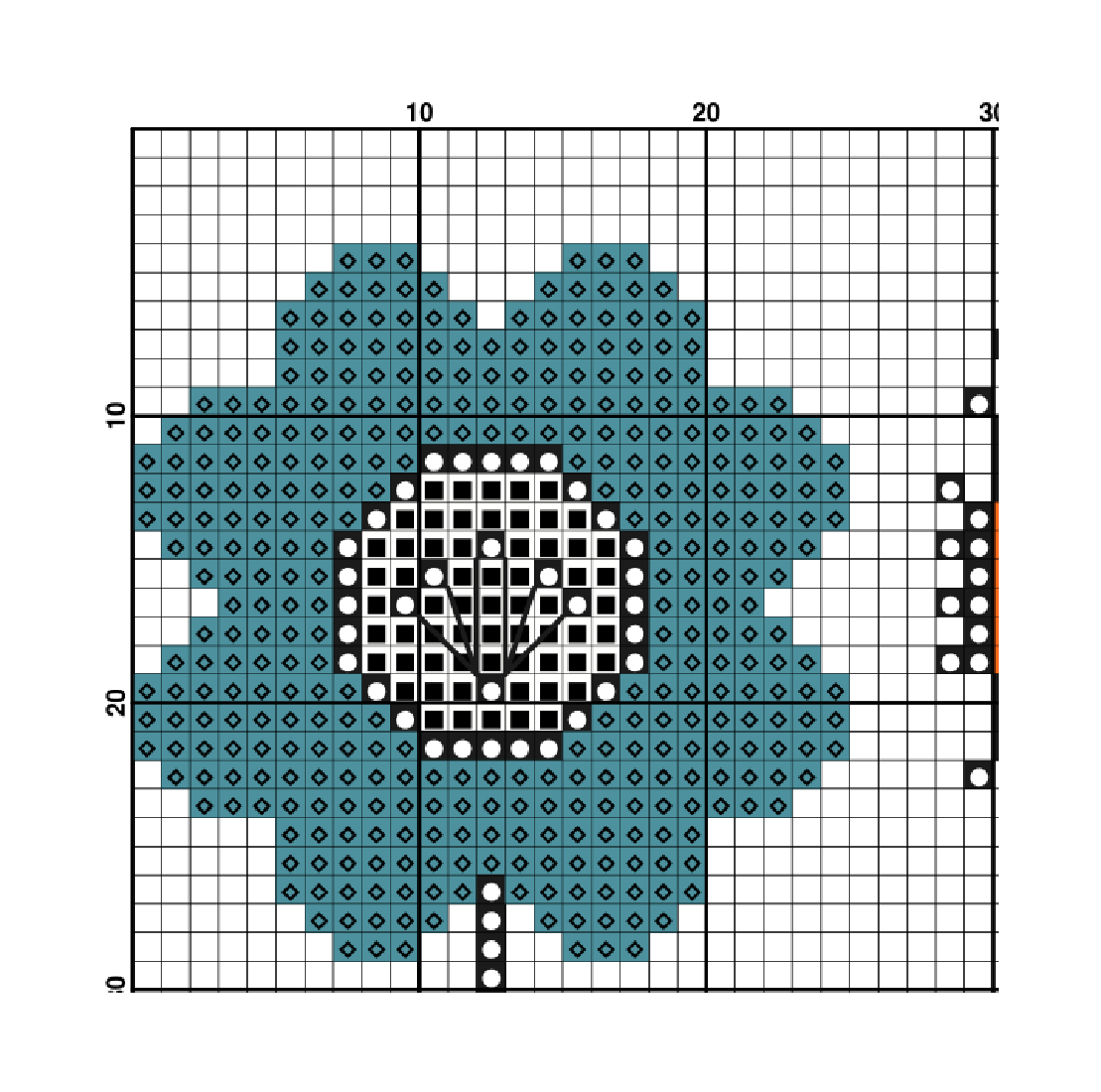 Floral Cross Stitch Pattern, Flowers in a Vase Retro Style 204 4 Floral Cross Stitch Pattern, Flowers in a Vase Retro Style 204 - Image 4