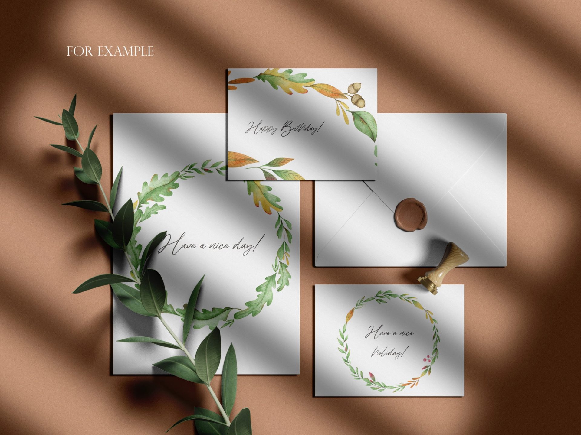 Watercolor fall wreath. Autumn frames clipart 5 Watercolor fall wreath. Autumn frames clipart - Image 5