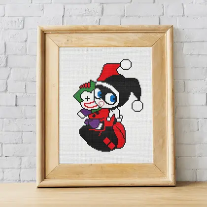 Harley Quinn cross stitch pattern PDF