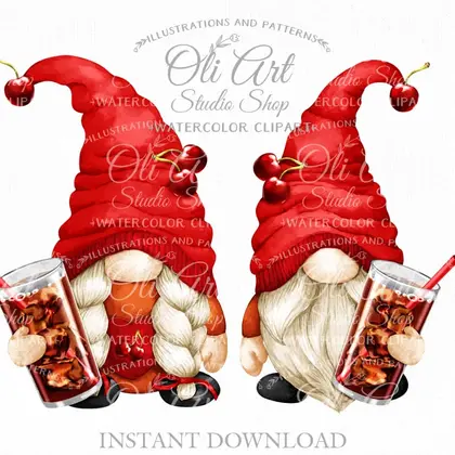 Cola Gnome, digital clipart png, soda, drinking gnome