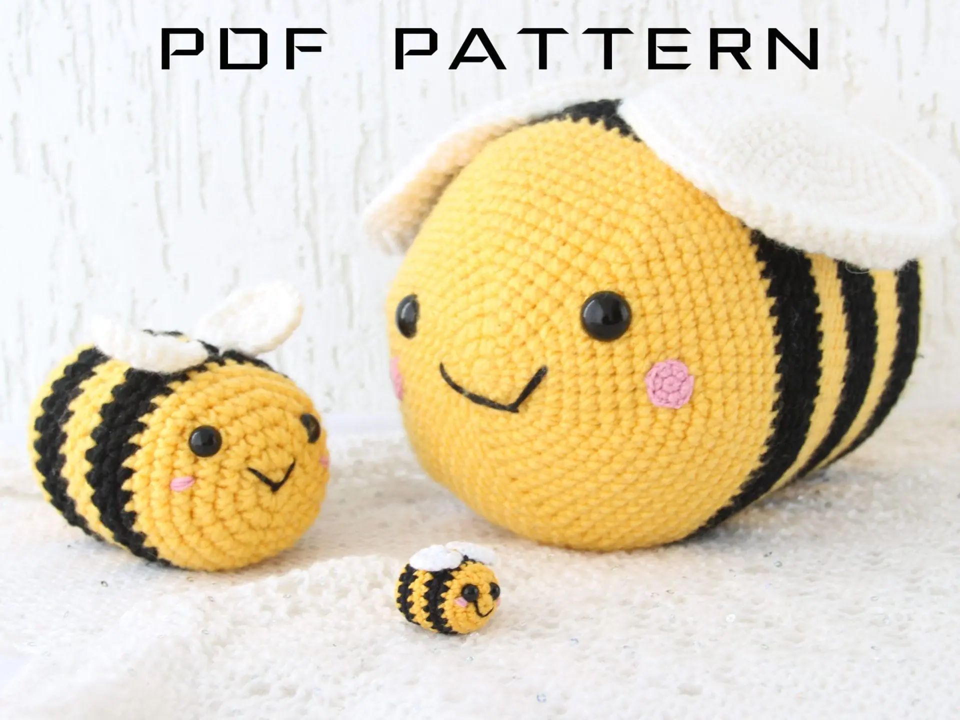 Crochet bee decor amigurumi Pattern - Bumble bee 4 Crochet bee decor amigurumi Pattern - Bumble bee - Image 4