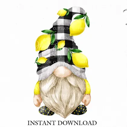 Lemon gnome, digital design, digital graphics