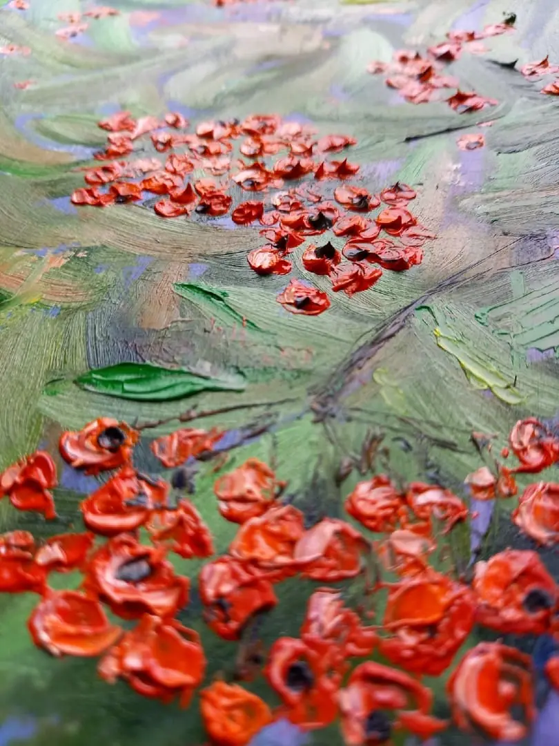 Rowan red berries oil painting 6*8 impasto by Yalozik 4 Rowan red berries oil painting 6*8 impasto by Yalozik - Image 4