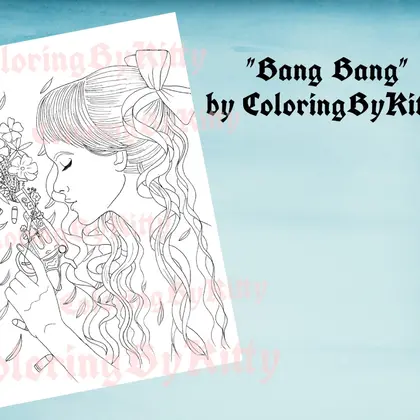 Coloring page "Bang Bang" by ColoringByKitty