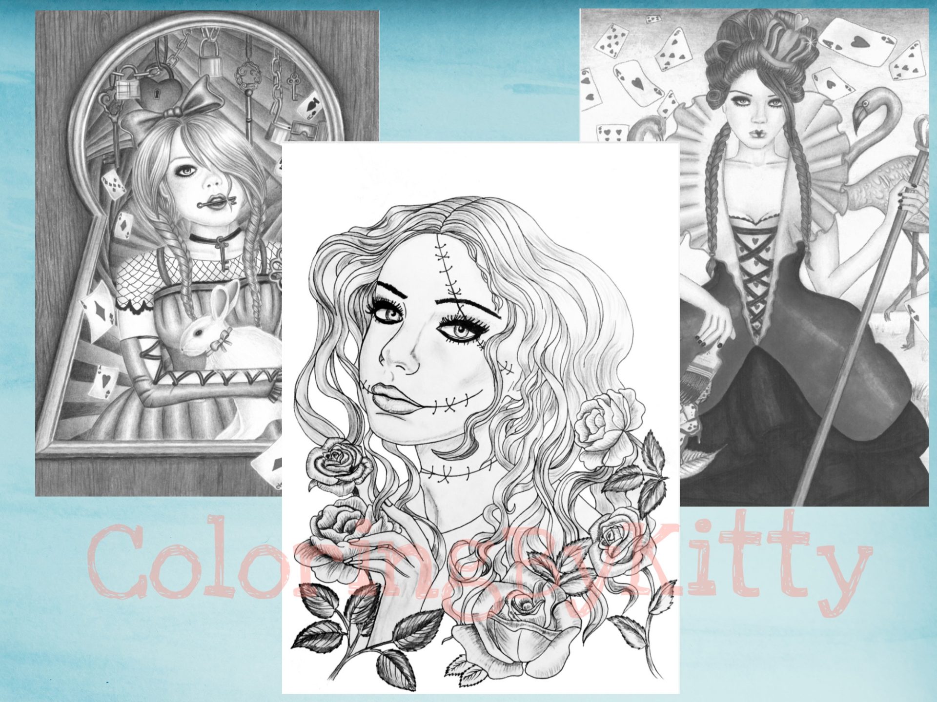 Pdf coloring book "Memories" 20 gothic pages to color 3 Pdf coloring book "Memories" 20 gothic pages to color - Image 3