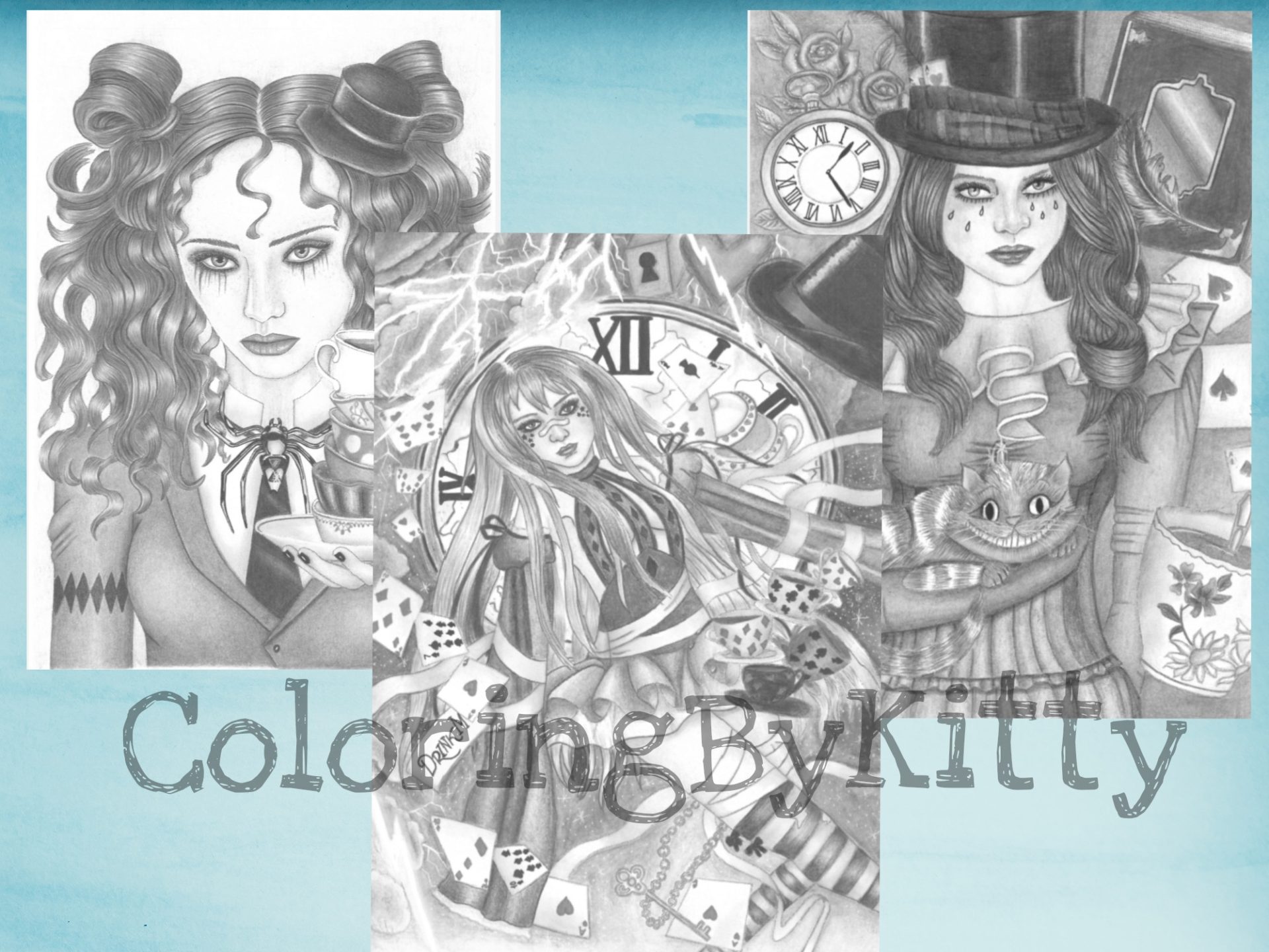 Pdf coloring book "Memories" 20 gothic pages to color 5 Pdf coloring book "Memories" 20 gothic pages to color - Image 5