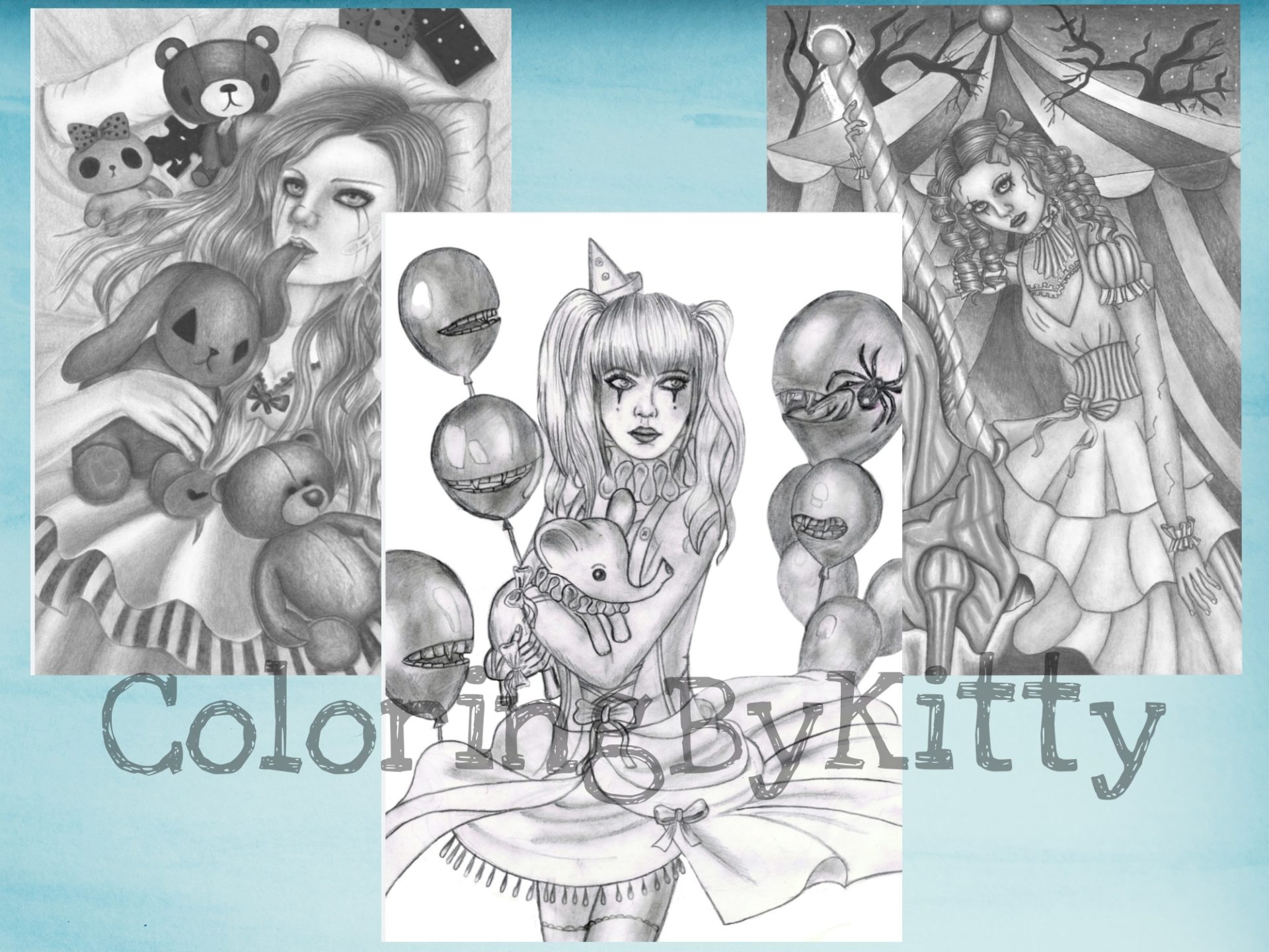 Pdf coloring book "Memories" 20 gothic pages to color 7 Pdf coloring book "Memories" 20 gothic pages to color - Image 7