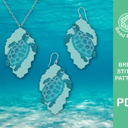 Turtle brick stitch pattern