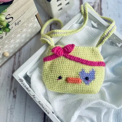 Crochet pattern bag purse duck pdf tutorial