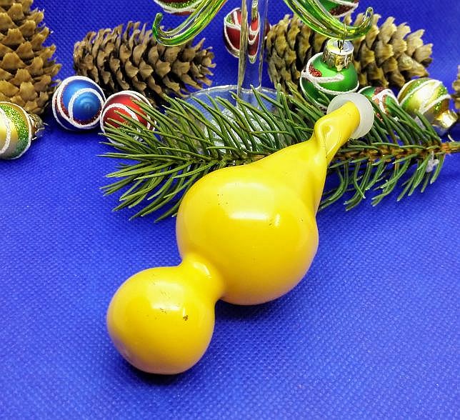 Soviet Antique Christmas Toy Cipollino. Big Glass Vintage Toy 9 Soviet Antique Christmas Toy Cipollino. Big Glass Vintage Toy - Image 9