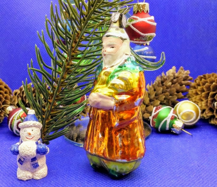 Vintage Glass Toy Santa Claus Man Magician. Antique Christmas Toy 4 Vintage Glass Toy Santa Claus Man Magician. Antique Christmas Toy - Image 4