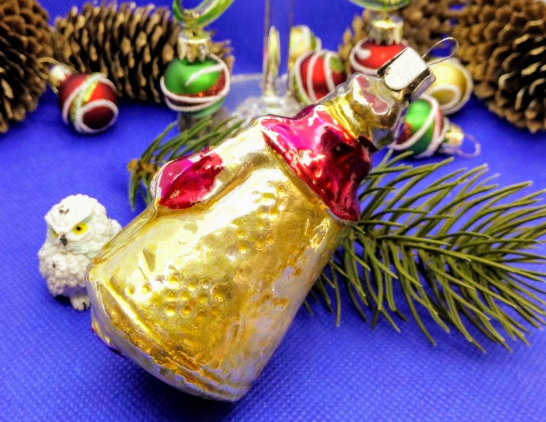 Antique Glass Toy Santa Claus Man Magician. Vintage Christmas Toy 8 Antique Glass Toy Santa Claus Man Magician. Vintage Christmas Toy - Image 8