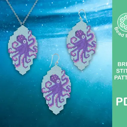 beaded octopus earrings