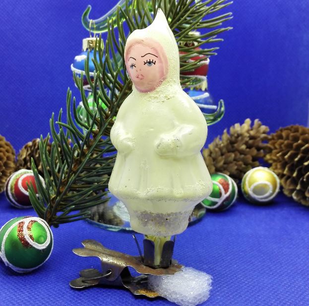 Soviet Vintage Christmas Toy Snow Maiden. Christmas glass Toy 6 Soviet Vintage Christmas Toy Snow Maiden. Christmas glass Toy - Image 6