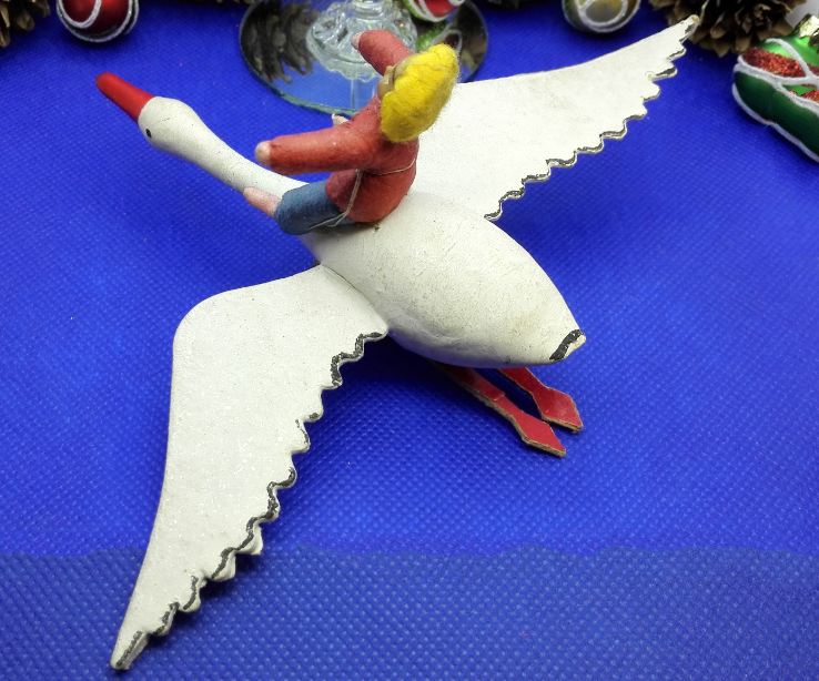 Antique Soviet Christmas Toy Geese-Swans. Old Russian Xmas Decor 5 Antique Soviet Christmas Toy Geese-Swans. Old Russian Xmas Decor - Image 5
