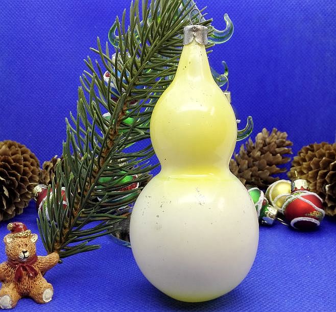 Soviet Antique Christmas Toy Snowman Snow Maiden. Big Glass Toy 6 Soviet Antique Christmas Toy Snowman Snow Maiden. Big Glass Toy - Image 6