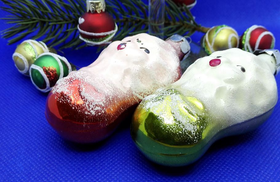 Soviet Vintage Christmas glass Toy Kid.Russian Christmas tree toy 3 Soviet Vintage Christmas glass Toy Kid.Russian Christmas tree toy - Image 3