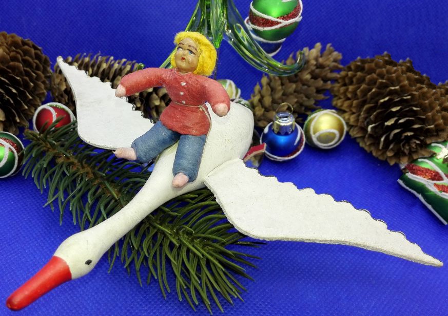 Antique Soviet Christmas Toy Geese-Swans. Old Russian Xmas Decor 2 Antique Soviet Christmas Toy Geese-Swans. Old Russian Xmas Decor - Image 2