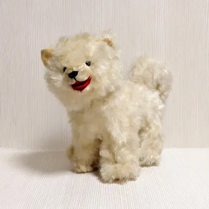 Samoyed Dog Vintage Soviet Toy. Antique Toys USSR. サモエド-ドッグ