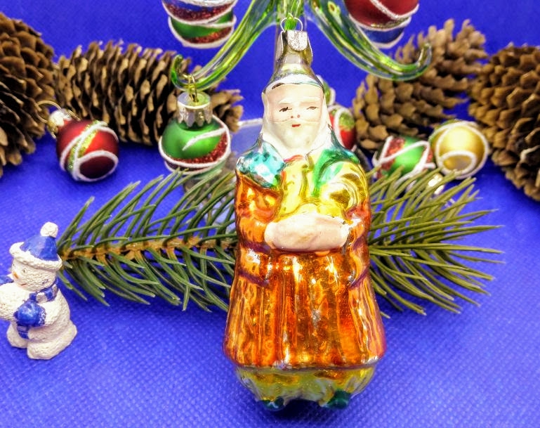 Vintage Glass Toy Santa Claus Man Magician. Antique Christmas Toy 5 Vintage Glass Toy Santa Claus Man Magician. Antique Christmas Toy - Image 5