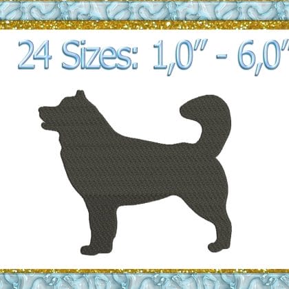 Alaskan Malamute embroidery instant download