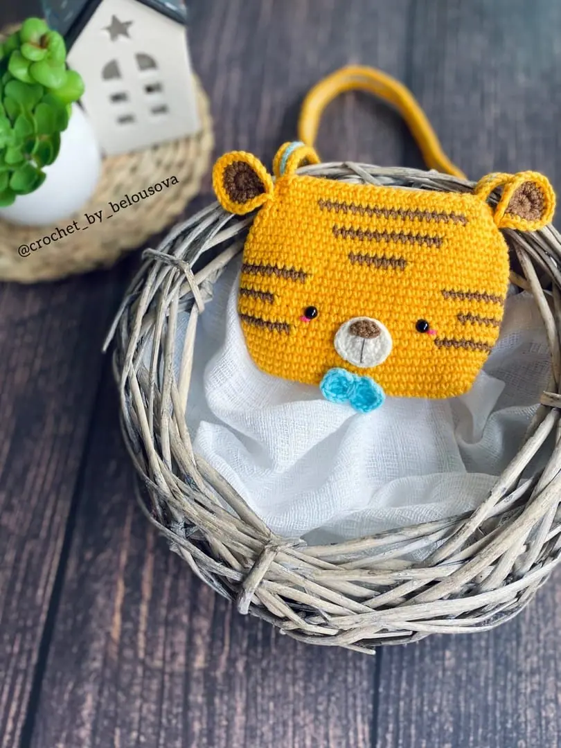 Crochet pattern bag purse tiger pdf tutorial 1 Crochet pattern bag purse tiger pdf tutorial