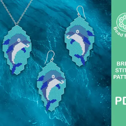 Dolphin brick stitch pattern