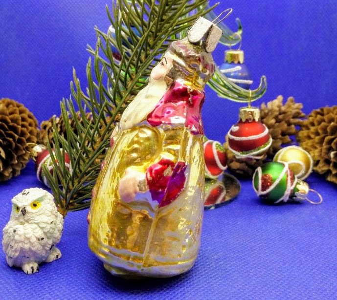 Antique Glass Toy Santa Claus Man Magician. Vintage Christmas Toy 6 Antique Glass Toy Santa Claus Man Magician. Vintage Christmas Toy - Image 6