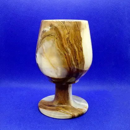 Vintage Onyx Big Wine Glasse. Handcrafted Natural. Cup for Wine
