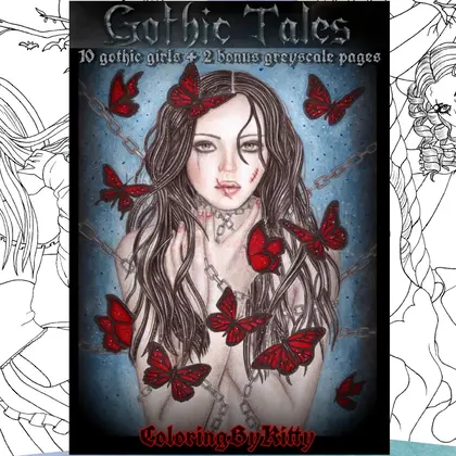 Pdf coloring book "Gothic Tales"