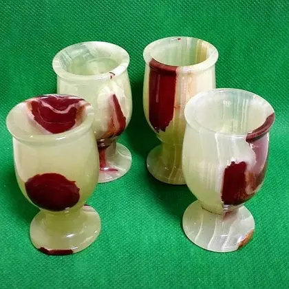 Vintage Strong drinks glass from Natural Onyx.Set Shots for drink