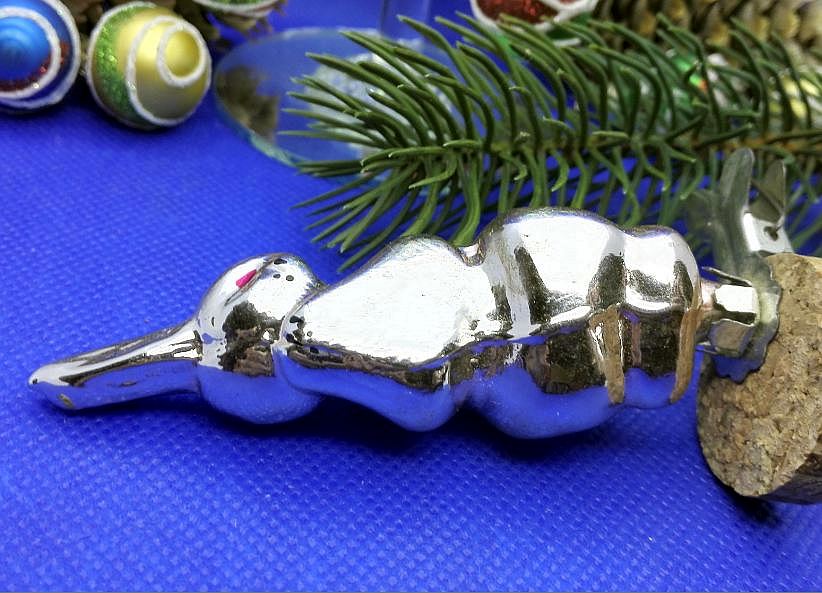 Vintage Christmas glass Toy Bunny Hare Rabbit. Antique Glass Toy 8 Vintage Christmas glass Toy Bunny Hare Rabbit. Antique Glass Toy - Image 8