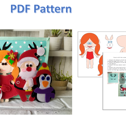 Felt activity book PDF Christmas Quiet Book pattern Quiet book ideas