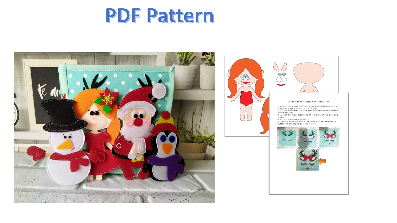 Felt activity book PDF Christmas Quiet Book pattern Quiet book ideas 1 Felt activity book PDF Christmas Quiet Book pattern Quiet book ideas