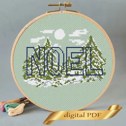 Noel pattern cross stitch