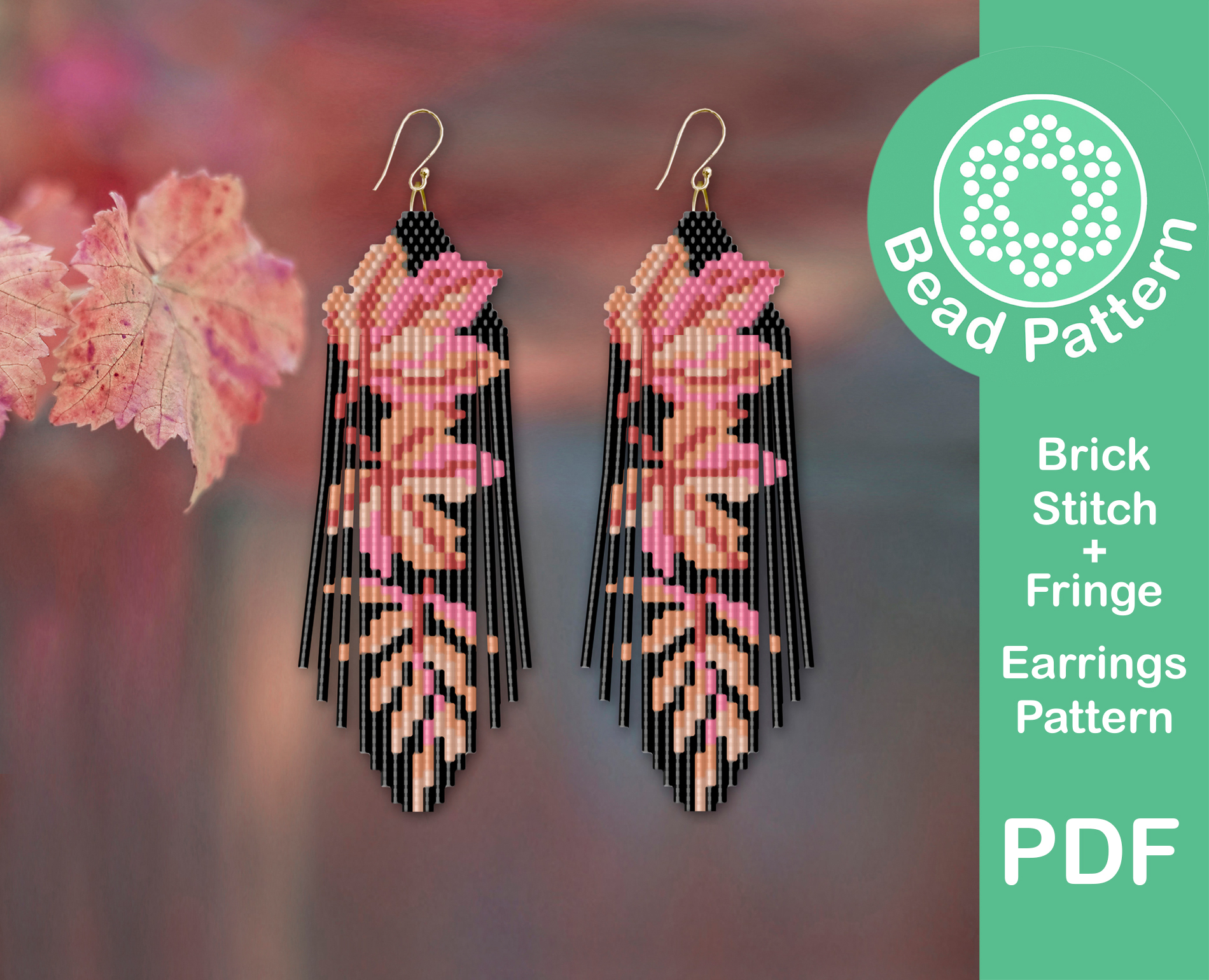Autumn Leaves fringe earrings pattern 6 Autumn Leaves fringe earrings pattern - Image 6