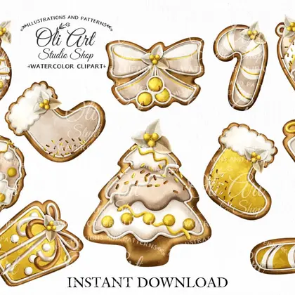 Christmas Sweets Clip art. Holiday Baking. Christmas cookie