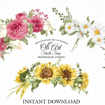 Flowers clipart PNG, floral