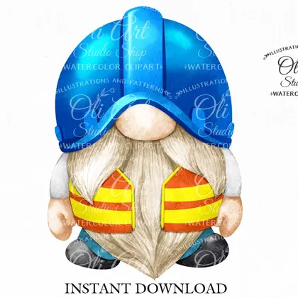 Builder gnome clip art png, job and profession clipart
