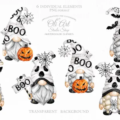 Ghost gnome design, ghost clip art, halloween