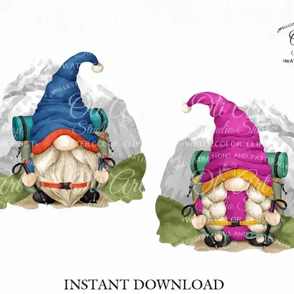 Camping gnomes, Backpacking, Hiking Outdoors, mountains