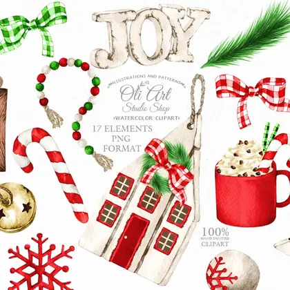 Christmas decor clipart, Joy, Xmas, Christmas designs, png file