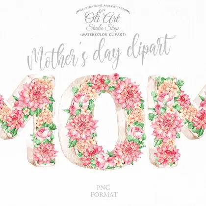 Mother's Day design, mom clipart, png file, printable art