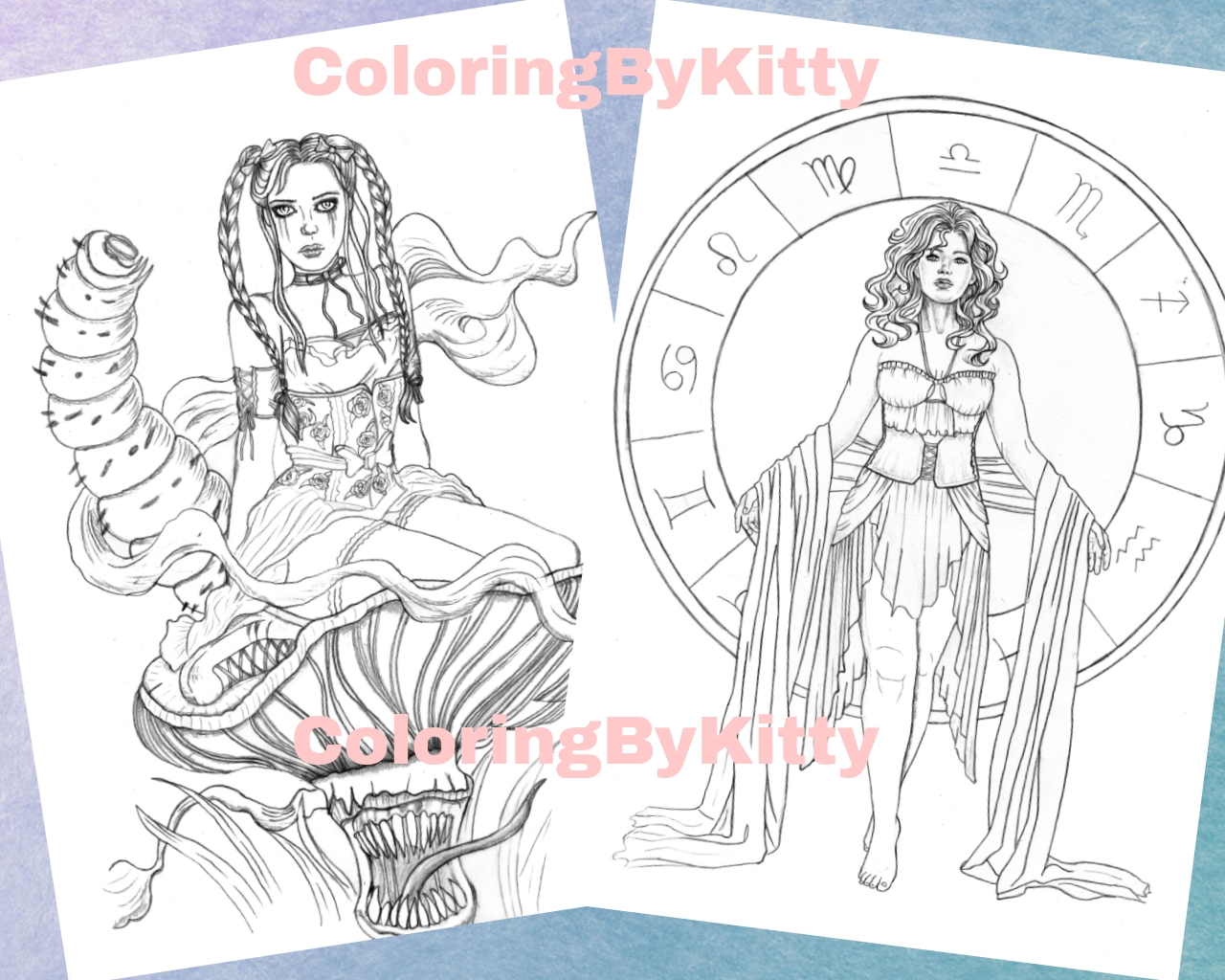 Pdf coloring book "Dark Fantasy Part 1" 2 Pdf coloring book "Dark Fantasy Part 1" - Image 2