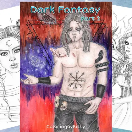 Pdf coloring book "Dark Fantasy Part 2"